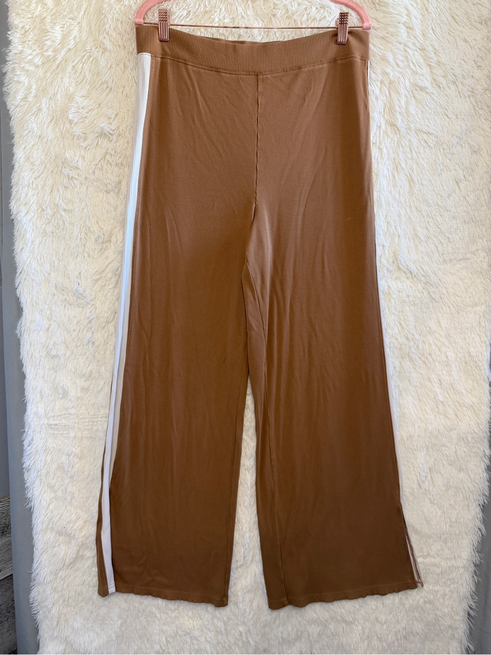 Aerie Offline Womens Wide Leg Lounge Pants Size XL Brown Modal Sporty Loungewear